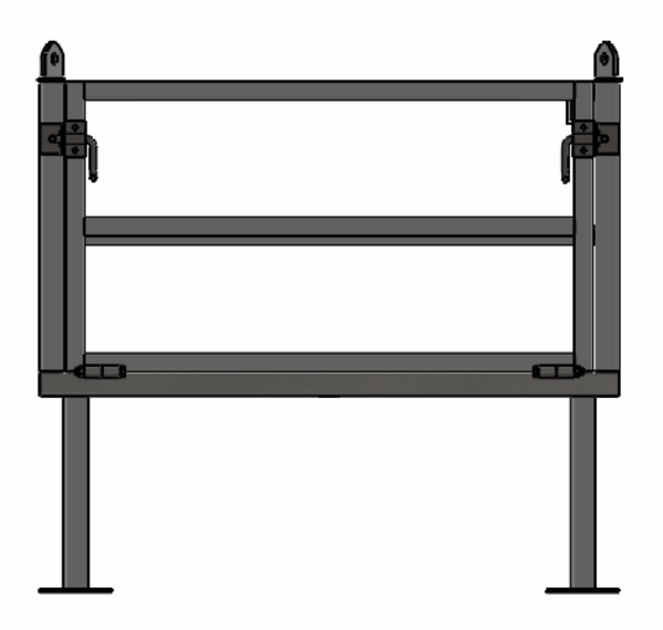 69 1/2 x 45 1/2 x 24 1/2 - Material Handling Basket - 2,000 lbs WLL - Image 3