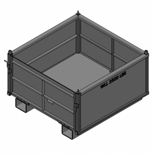 48 x 48 x 24 - Material Handling Basket - 2,500 lbs WLL