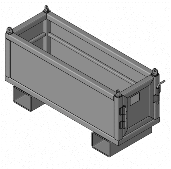 14 x 45 x 16 - Material Handling Basket - 2,500 lbs WLL