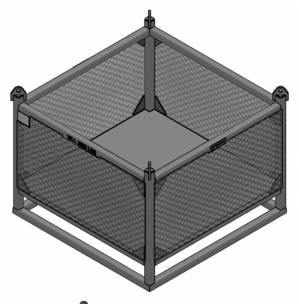 45 x 45 x 25 - Material Handling Basket - 2,500 lbs WLL