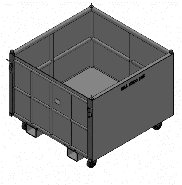 60 x 60 x 40 - Material Handling Basket - 3,500 lbs WLL