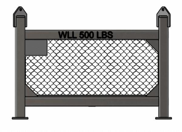 25 x 25 x 12 - Material Handling Basket - 500 lbs WLL - Image 3