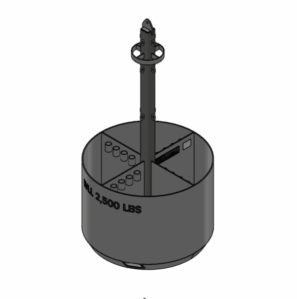 48" diameter - Material Handling Basket - 2,500 lbs WLL