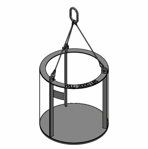 24" diameter - Material Handling Basket - 2,000 lbs WLL