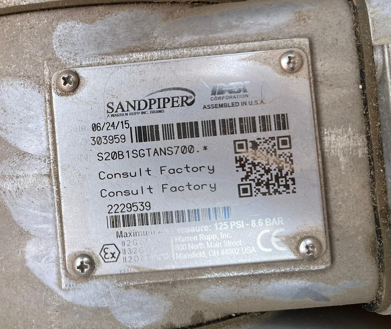 Sandpiper S20 Metallic Double Diaphragm Pump - Image 3