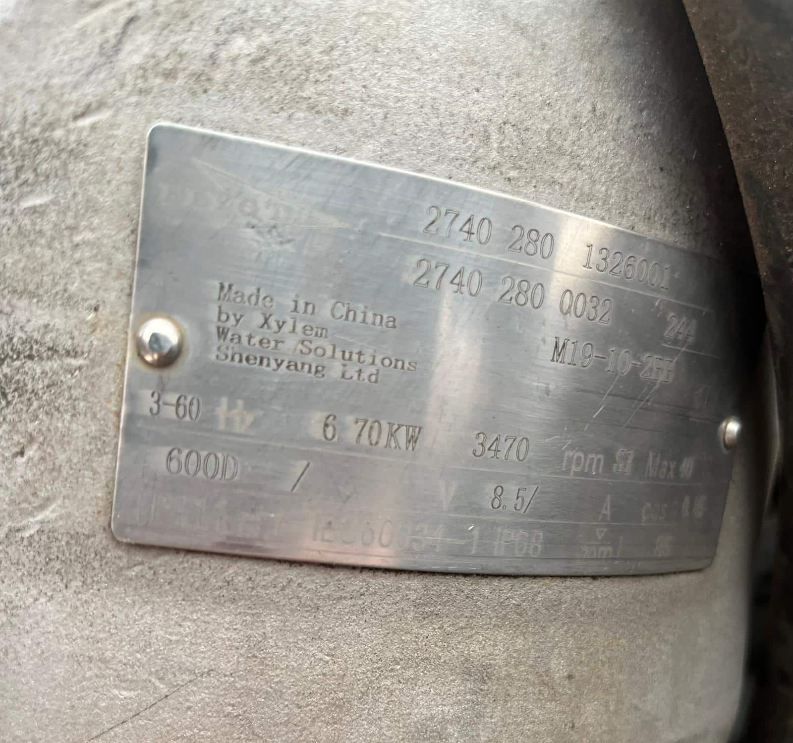 Flygt 2740.280 Submersible Pump - 3" Discharge, 9HP - Image 3