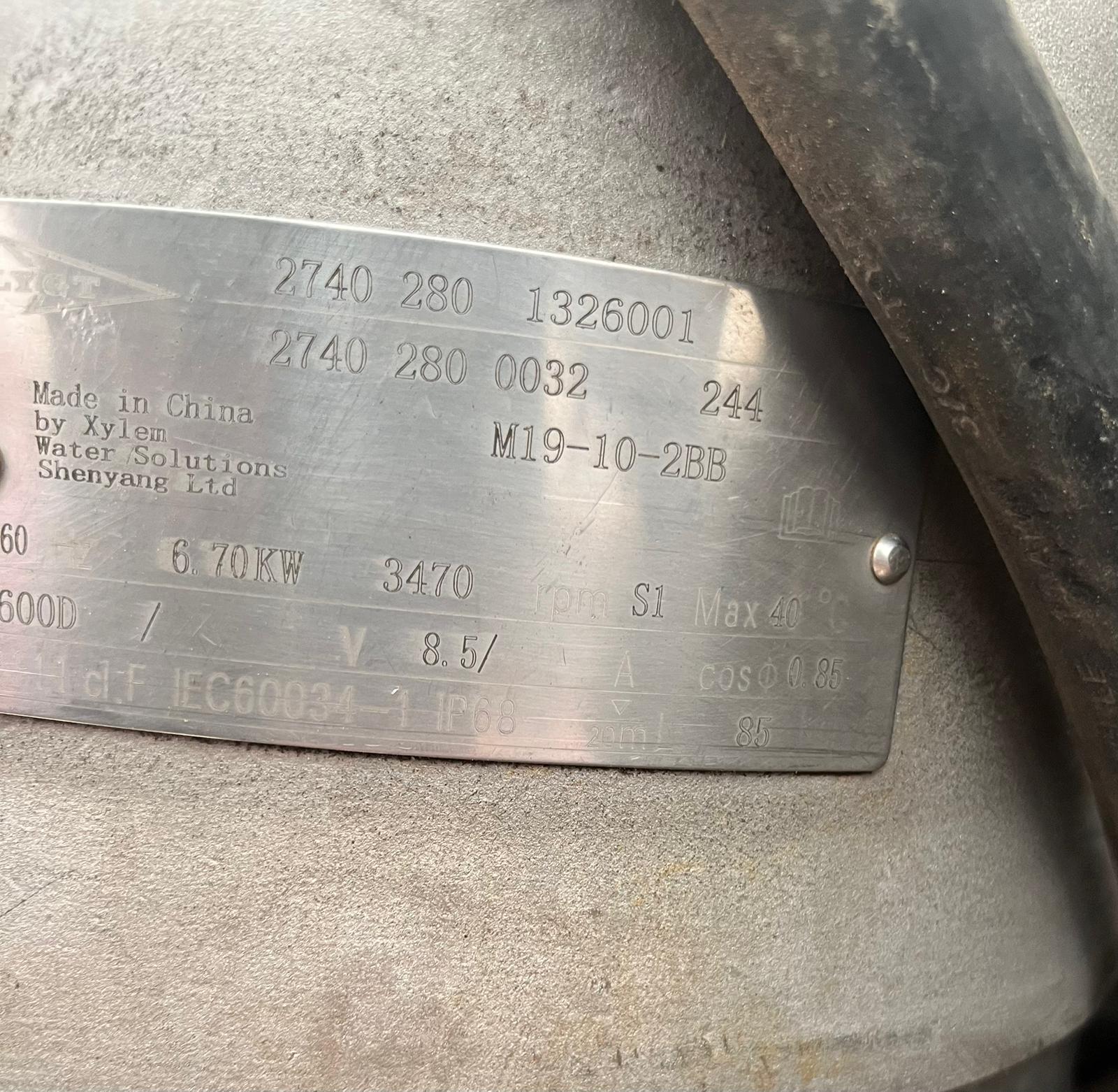 Flygt 2740.280 Submersible Pump - 3" Discharge, 9HP - Image 4