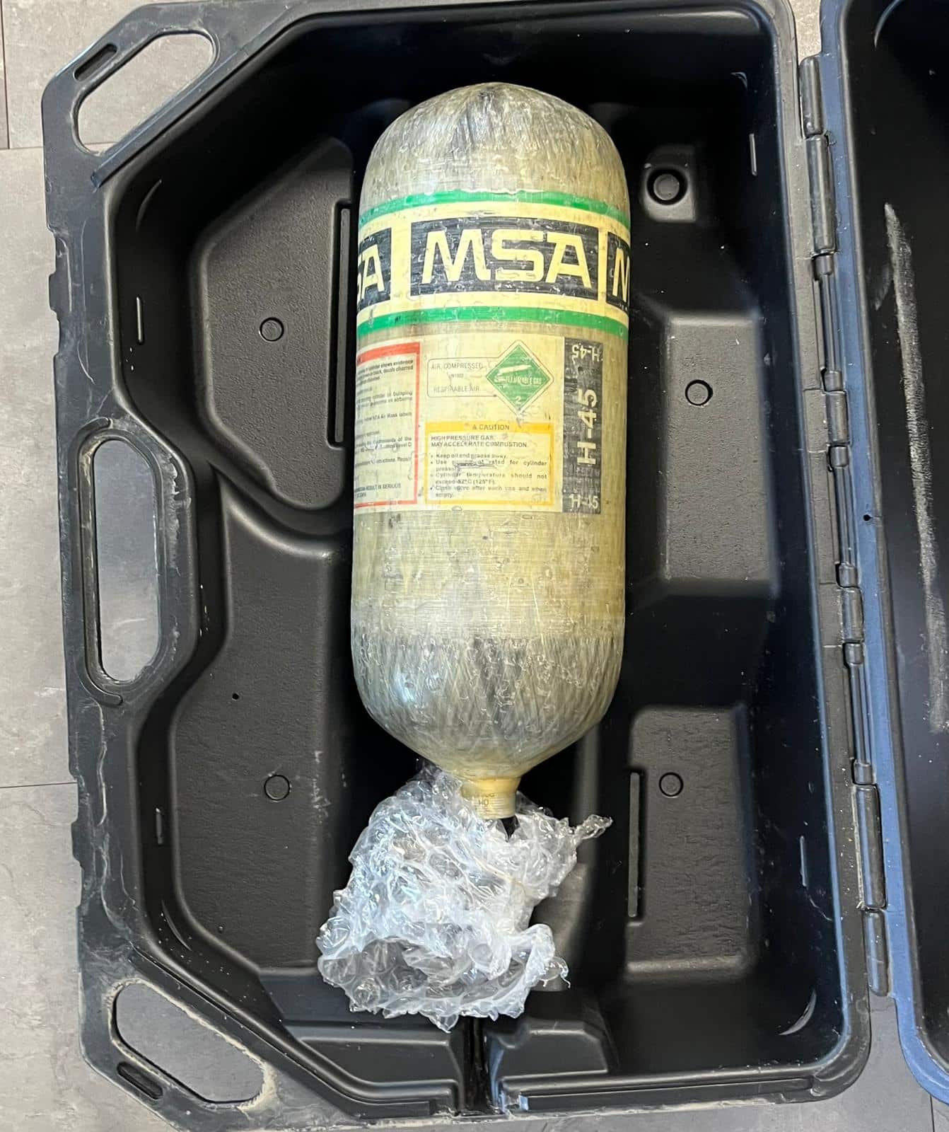 MSA H-45 Carbon Wrapped Air Cylinder w/Case