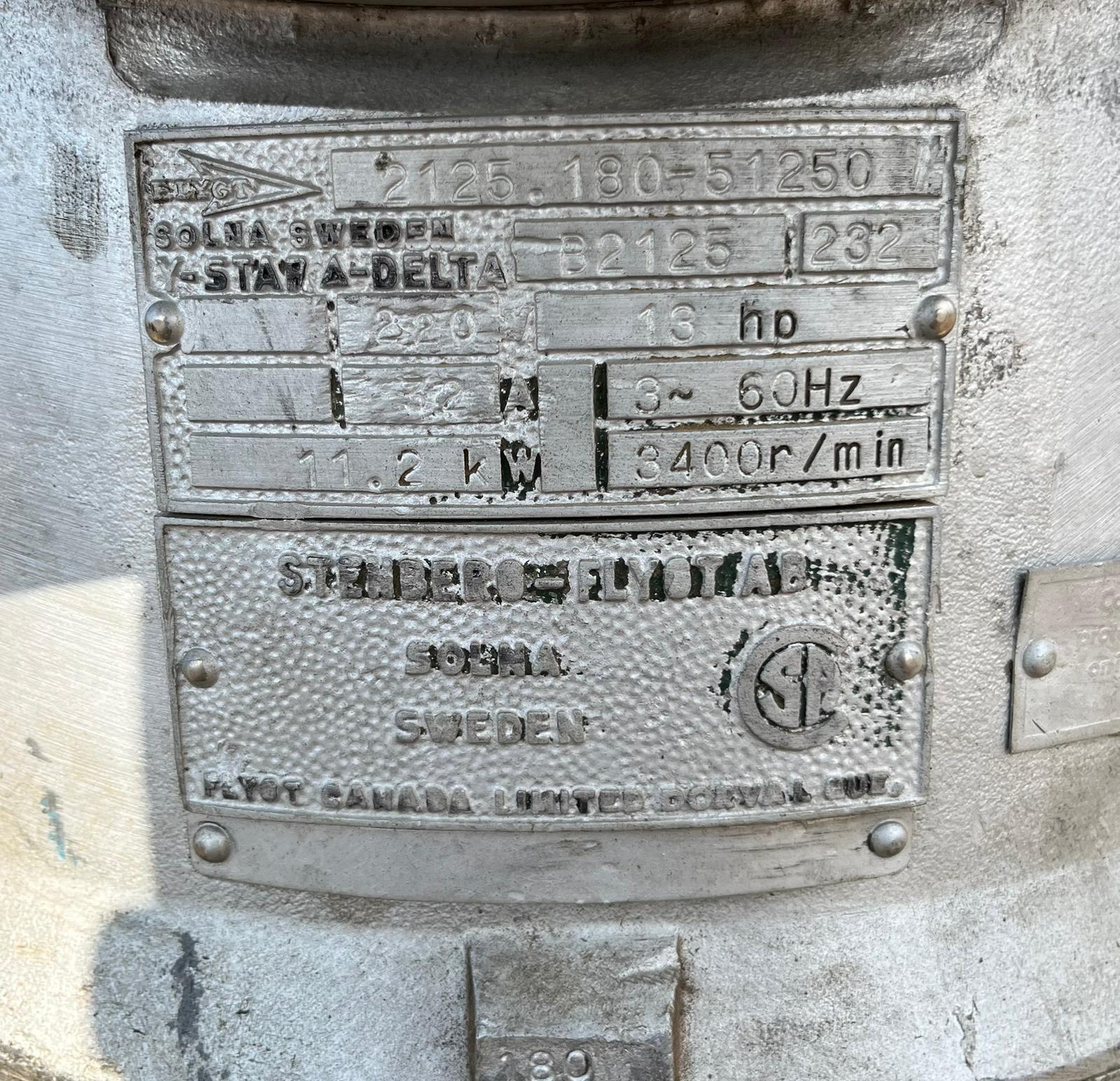 Flygt 2125 Submersible Pump - 3" Discharge, 13HP - Image 6
