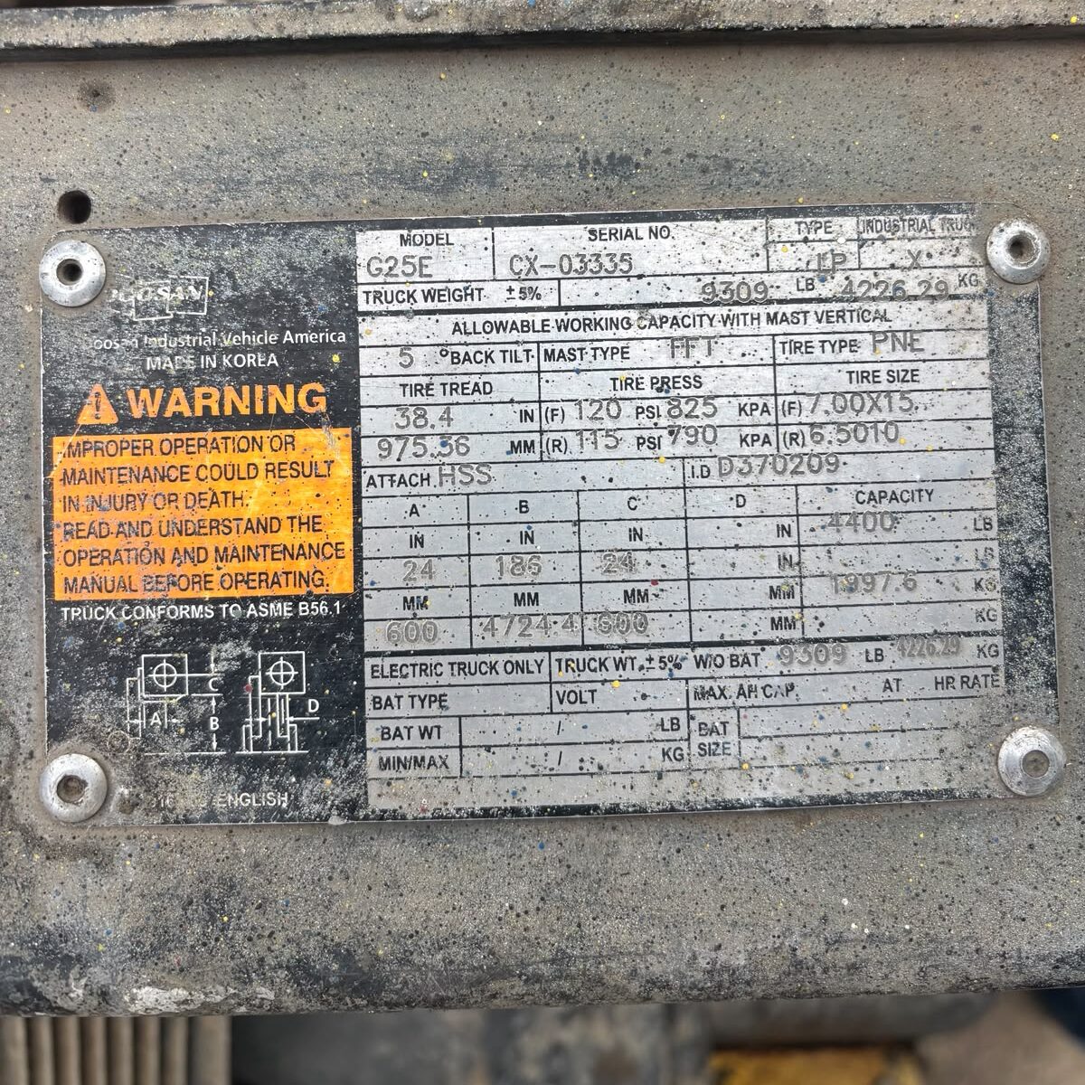 Daewoo G25E Forklift - Image 7