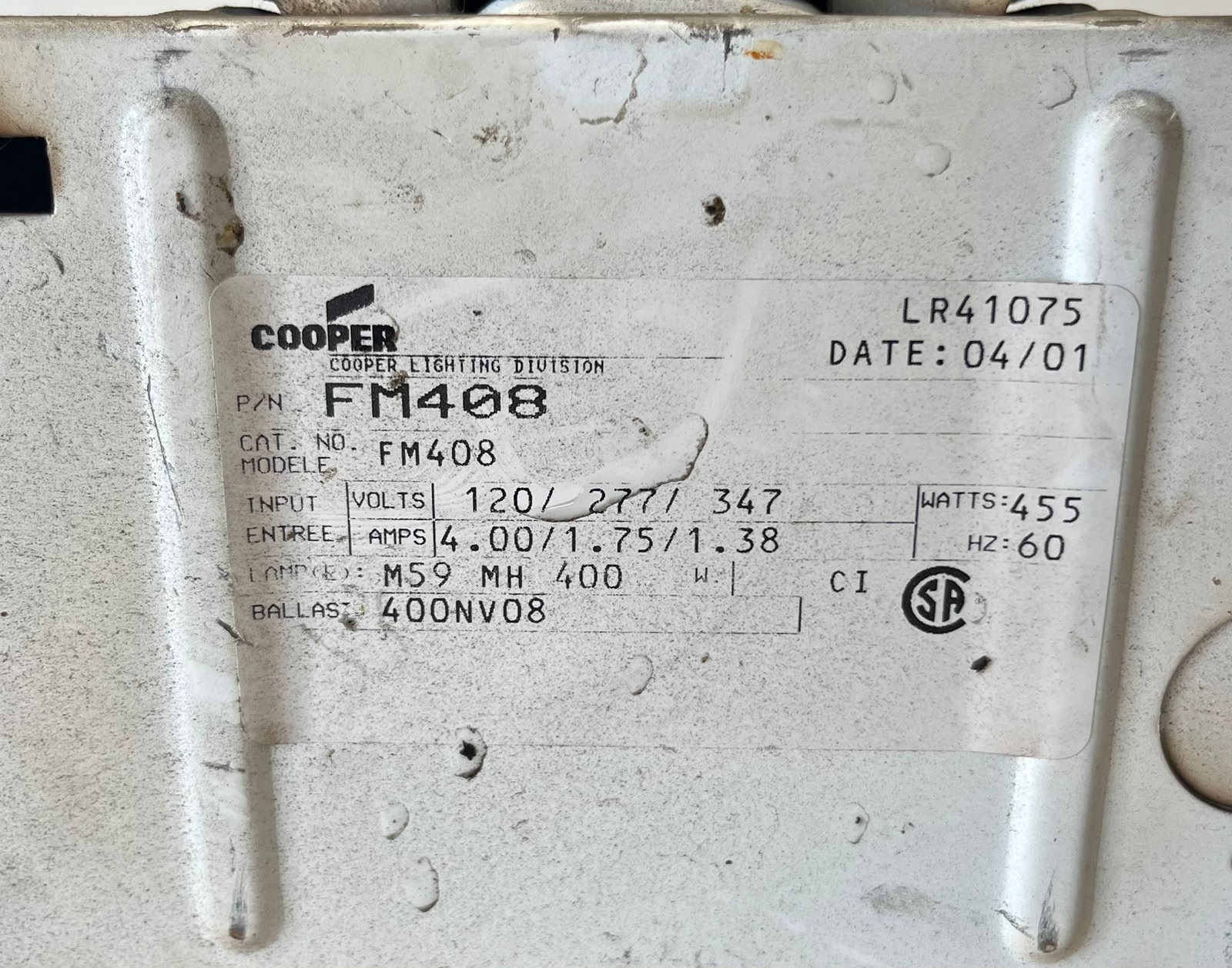 Cooper FM408 Acrylic Reflector - Image 4