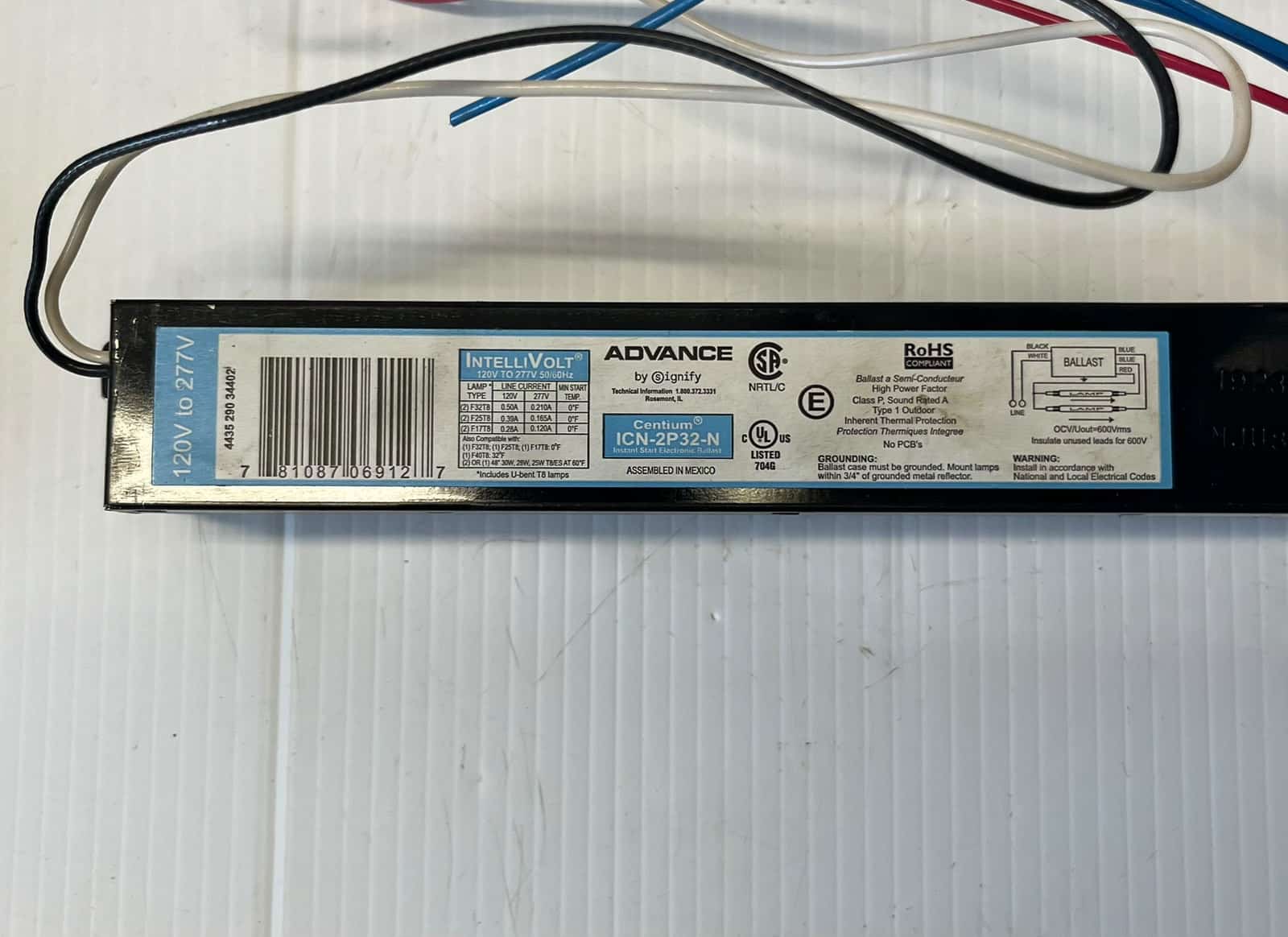 Advance Centium Electronic Ballast #ICN-2P32-N - Image 2