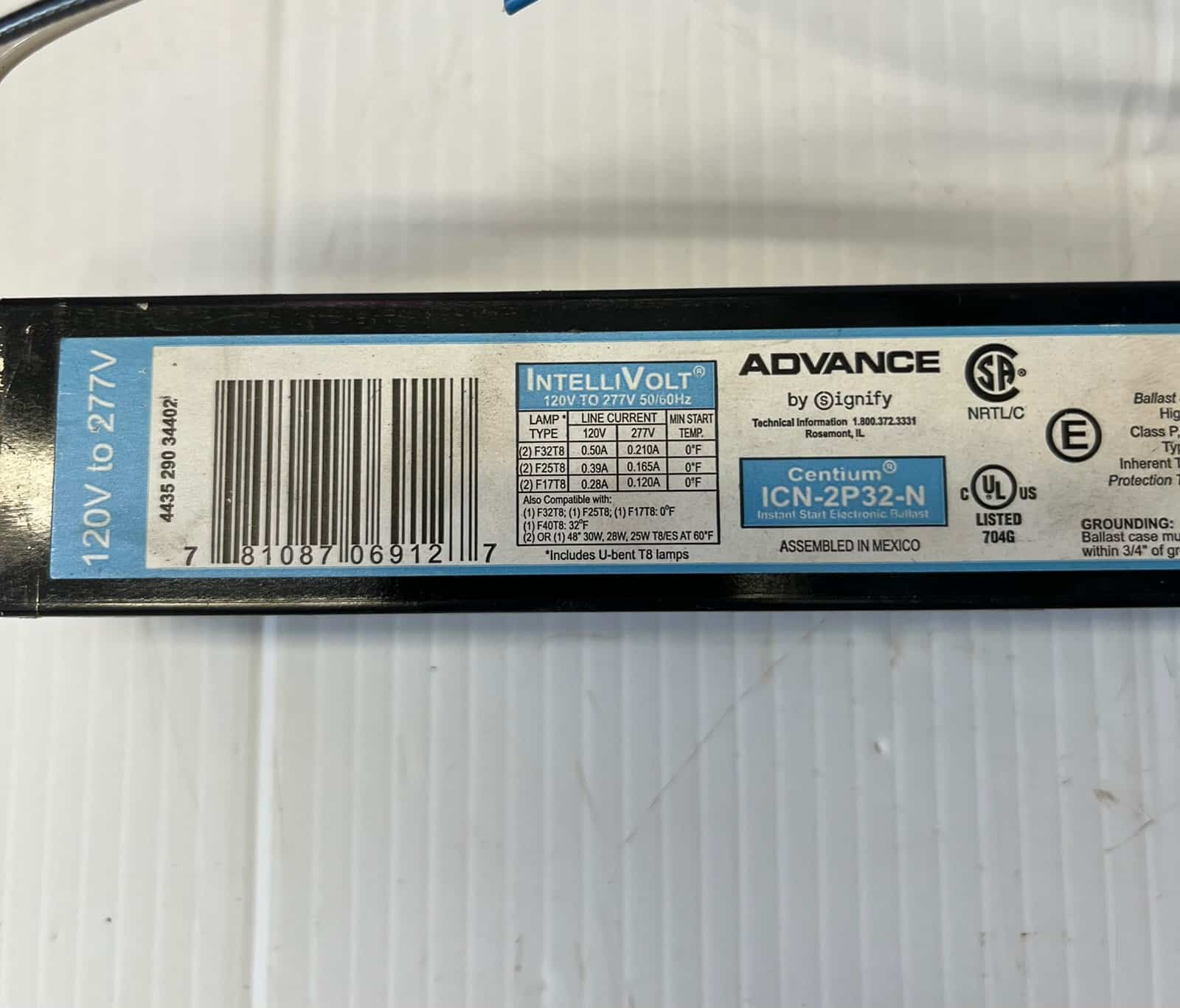 Advance Centium Electronic Ballast #ICN-2P32-N - Image 3