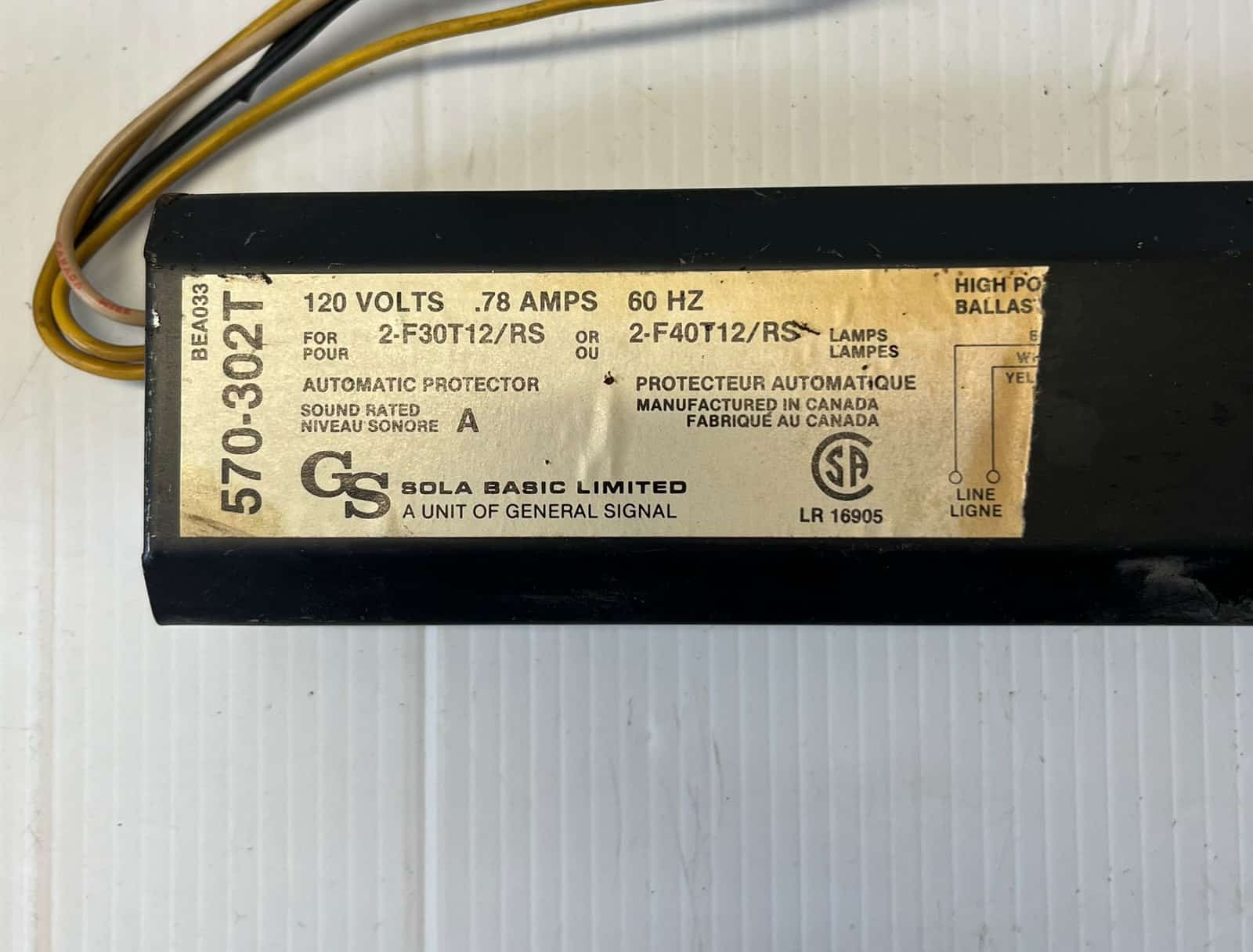 570-302T Sola Basic LTD Ballast - Image 2