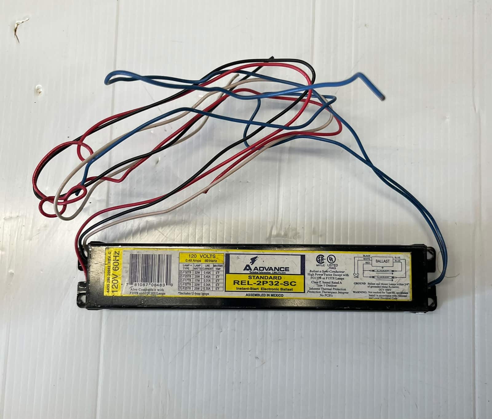 Advance Fluorescent Electronic Ballast #REL-2P32-SC